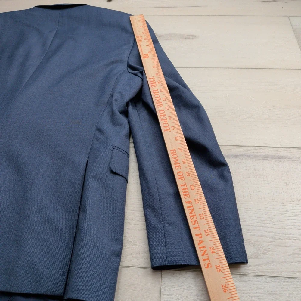 Saks Fifth Avenue Ermenegildo Zegna Traveller 42R Blue Wool Blazer Sport Coat